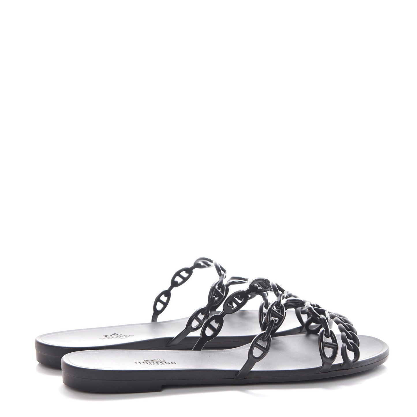 Rubber Chaine d'Ancre Rivage Sandals 39 Black