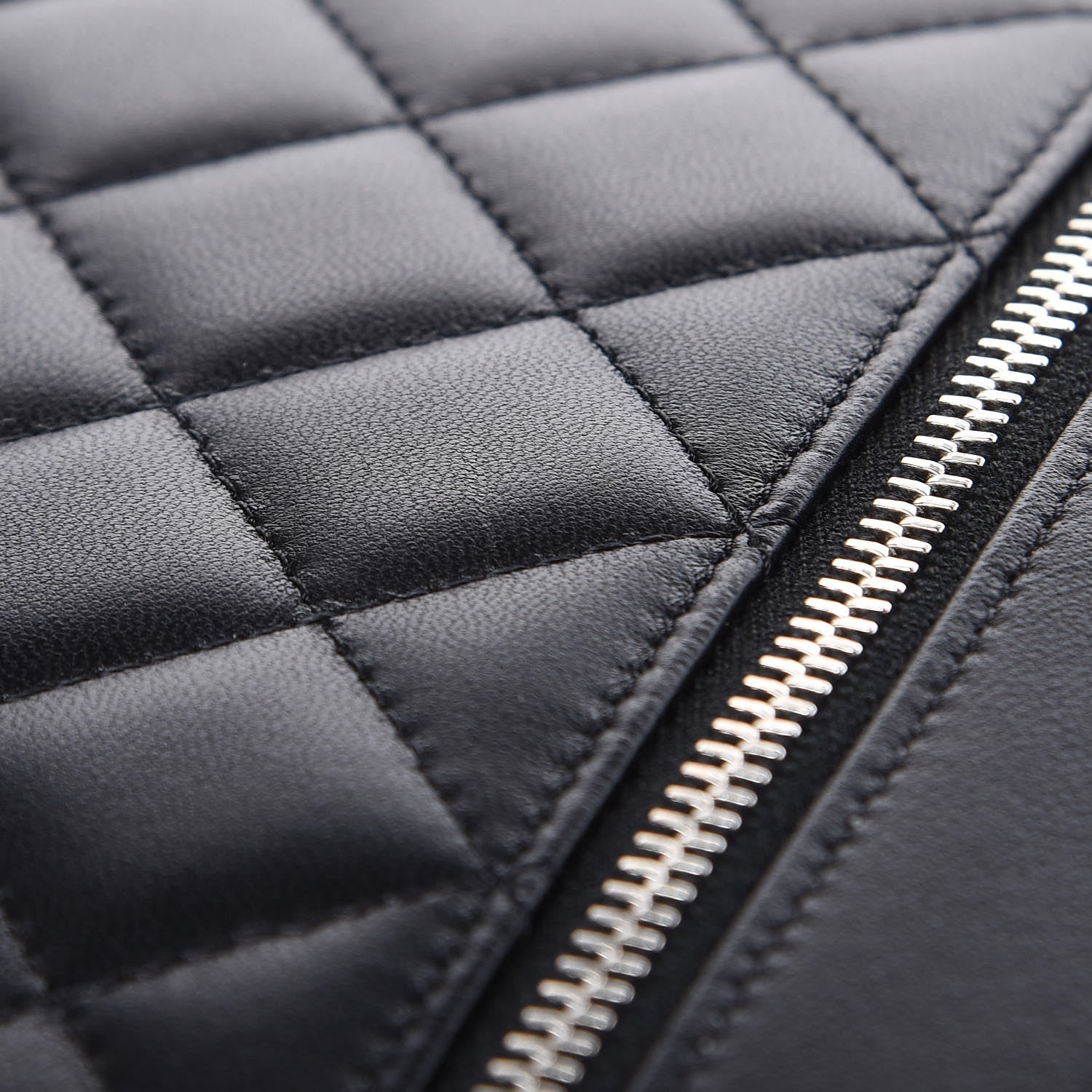 Chanel Lambskin Quilted Large Vanity Pouch Black 8 of 8