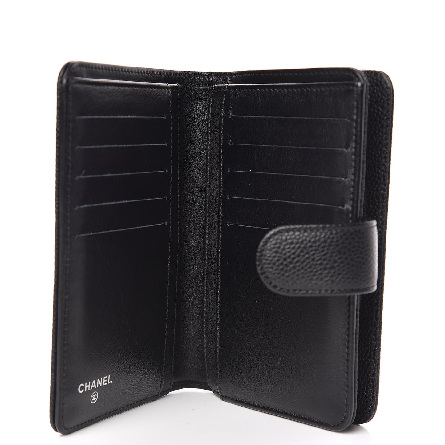 Caviar Timeless CC Zipped Pocket Wallet Black