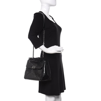 Givenchy Creased Patent Calfskin Medium ID Flap Black 2 of 10