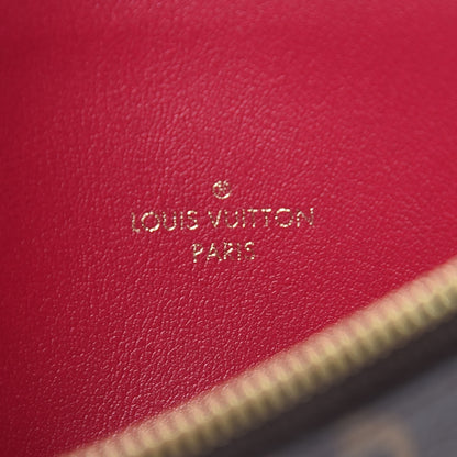 Louis Vuitton Monogram Felicie Chain Wallet Zippered Insert Fuchsia 6 of 6