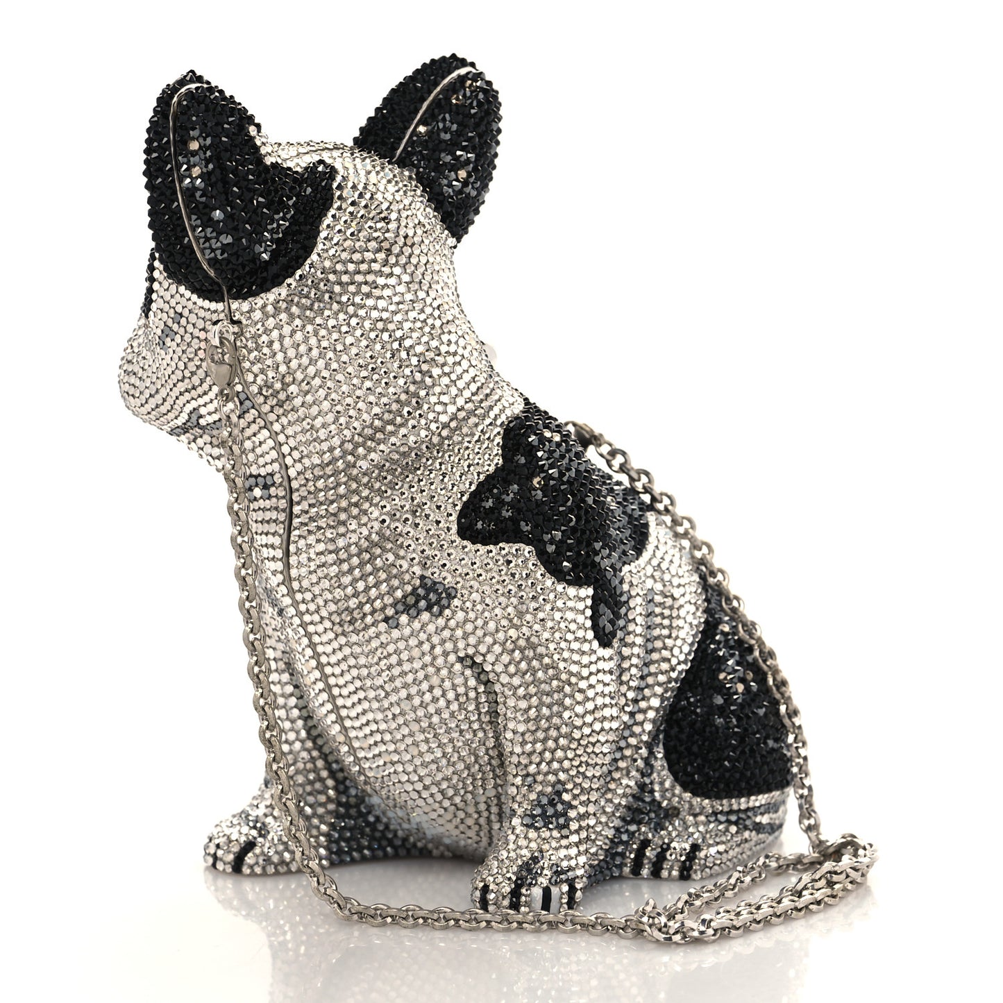 Crystal French Bulldog Fred Minaudiere Clutch