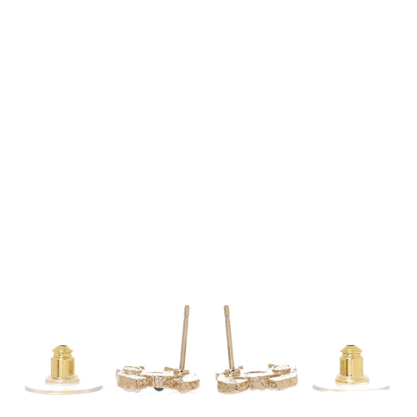 Pearl Crystal CC Earrings Gold Multicolor