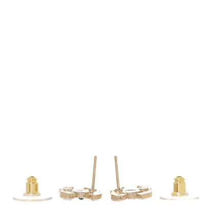 Chanel Pearl Crystal CC Earrings Gold Multicolor 3 of 5