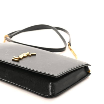 Saint Laurent Smooth Calfskin Monogram Phone Holder Crossbody Black 9 of 10
