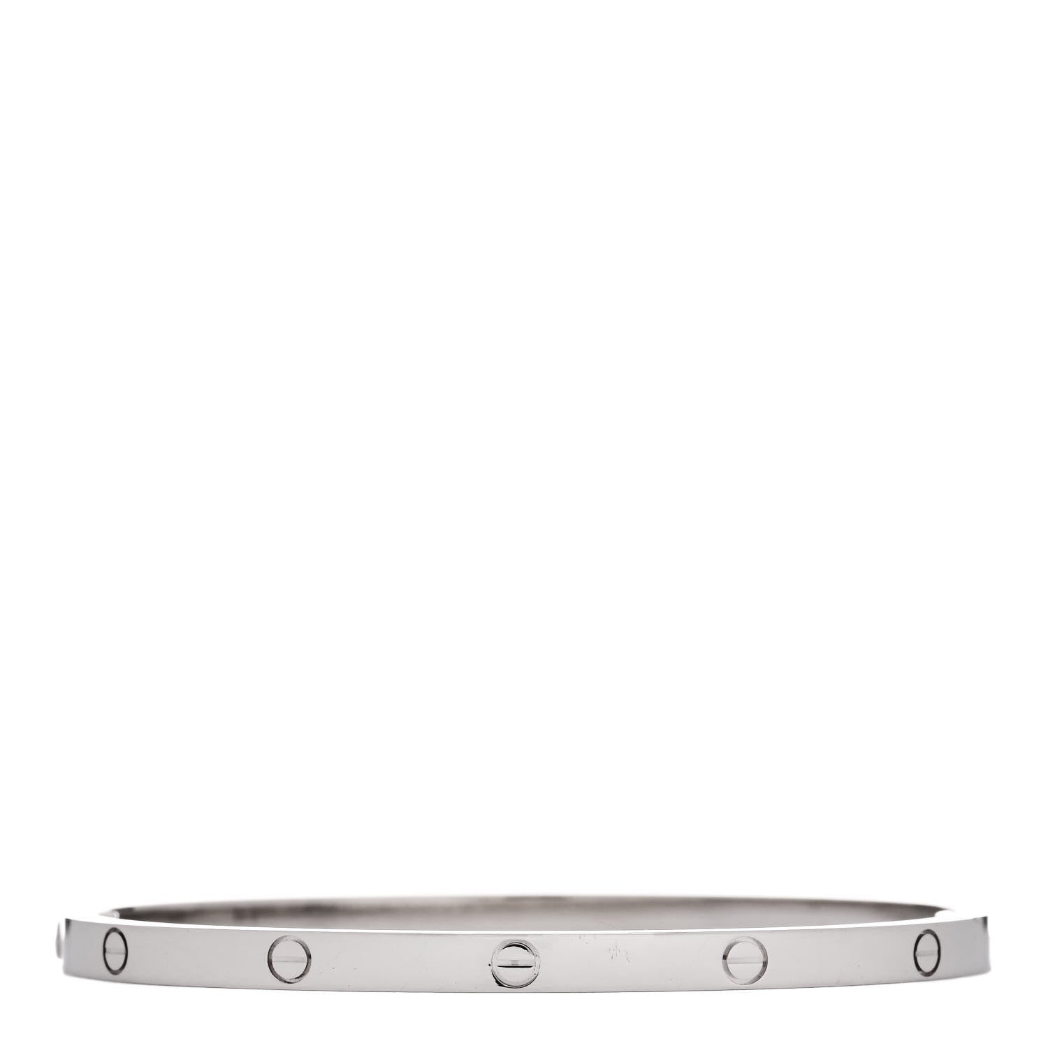 Cartier 18K White Gold Small LOVE Bracelet 16 2 of 8