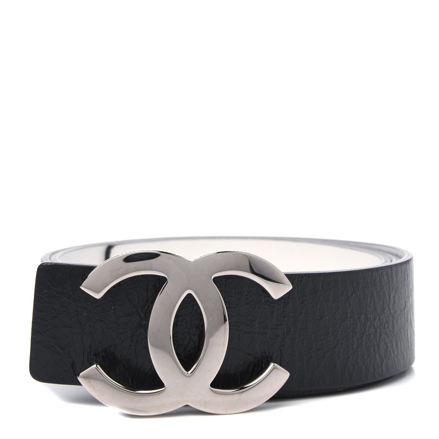 Calfskin CC Reversible Belt 85 White Black