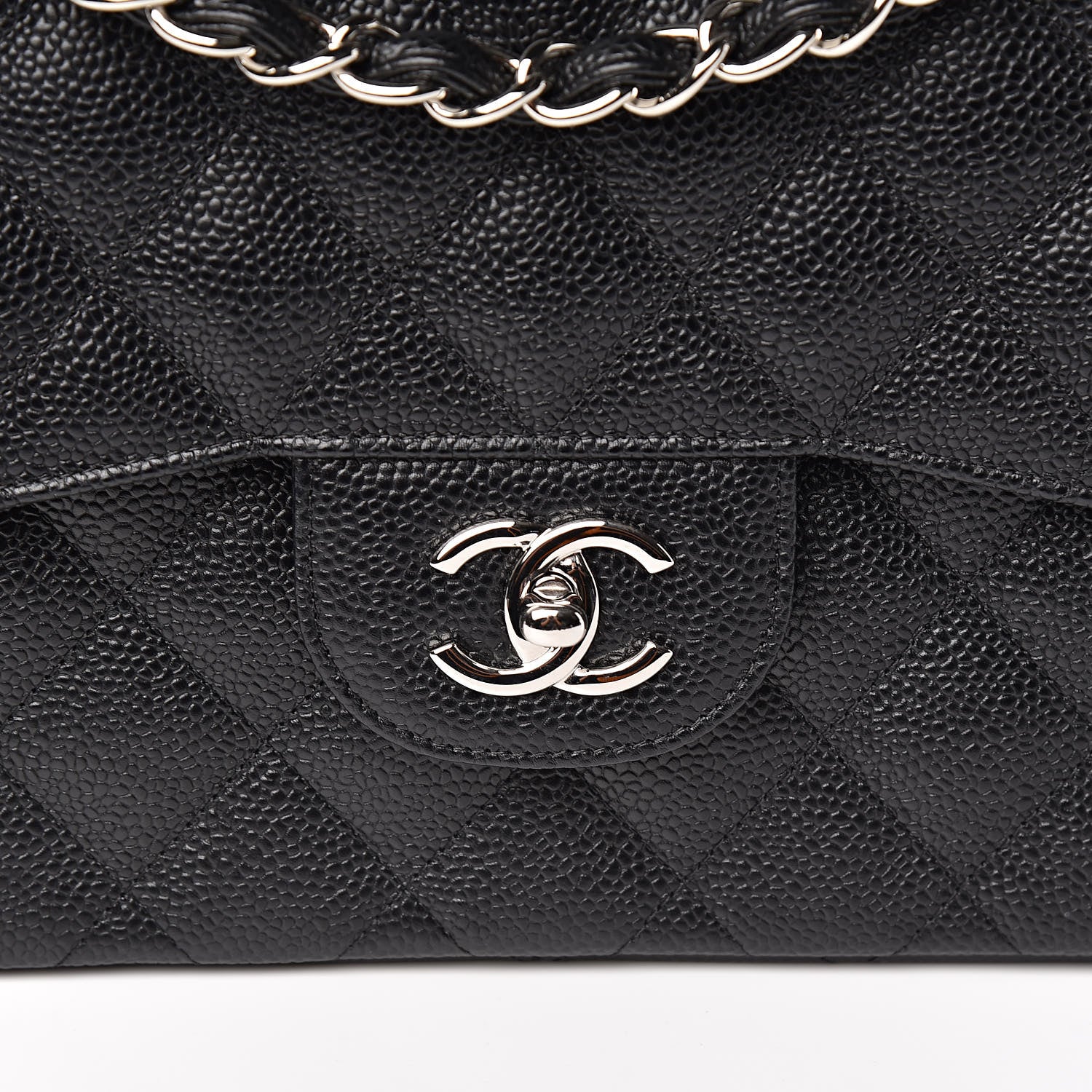 Chanel Caviar Quilted Jumbo Double Flap Black 10 of 11