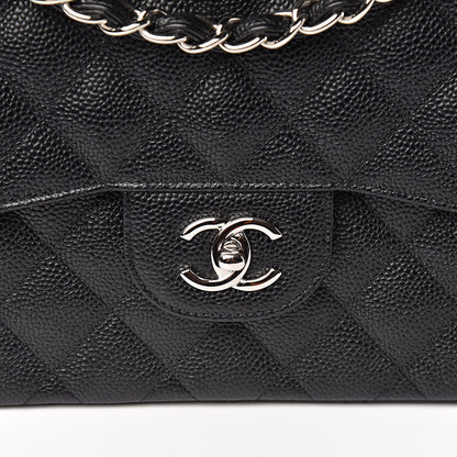 Chanel Caviar Quilted Jumbo Double Flap Black 10 of 11
