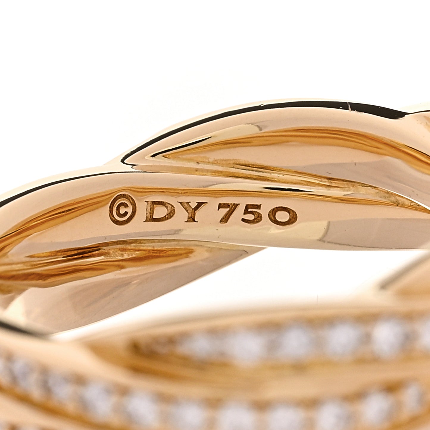 18K Yellow Gold 6mm DY Helios Band Ring 59 8.75
