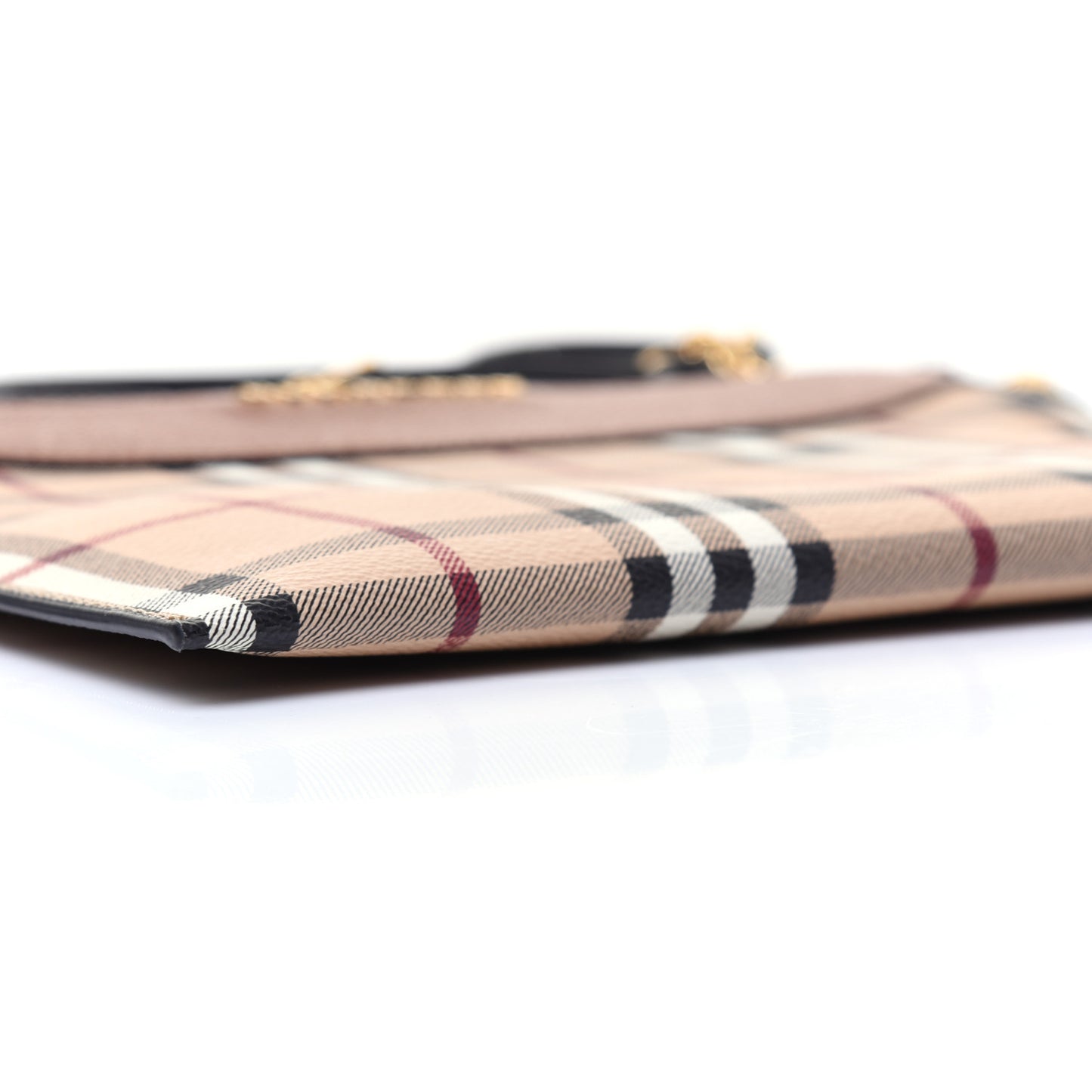 Haymarket Check Peyton Crossbody Clutch Bag Toffee