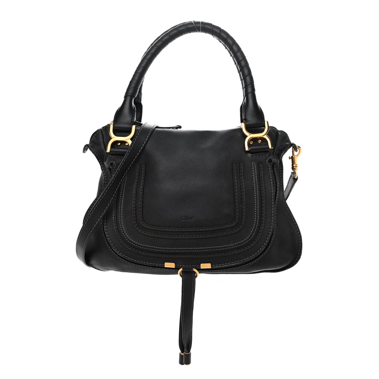 Chloe Calfskin Medium Marcie Satchel Black 1 of 12