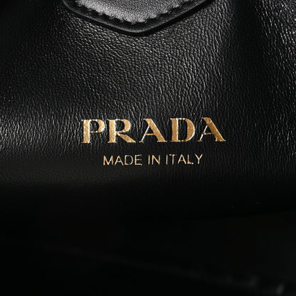Prada City Calfskin Triangle Large Hobo Shoulder Bag Black 5 of 8