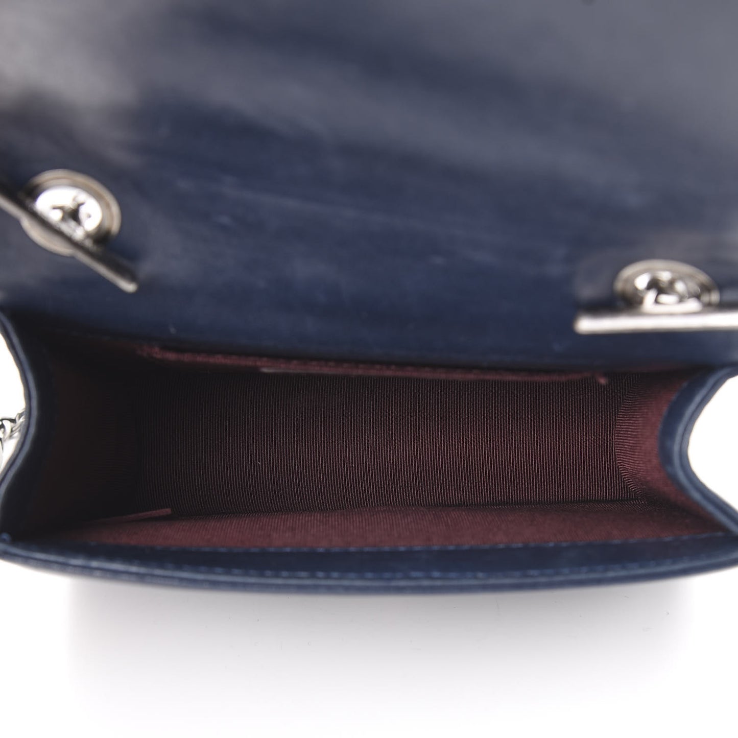 Plexiglass Patent Mini Boy Brick Flap Navy