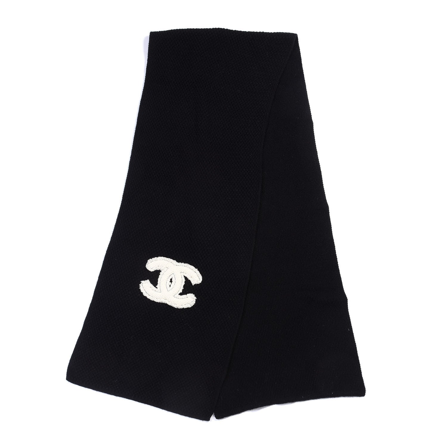 Chanel Cashmere CC Scarf Black 1 of 3