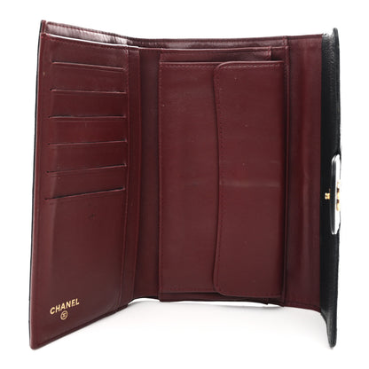 Chanel Caviar Quilted Long Flap Wallet Black 5 of 9