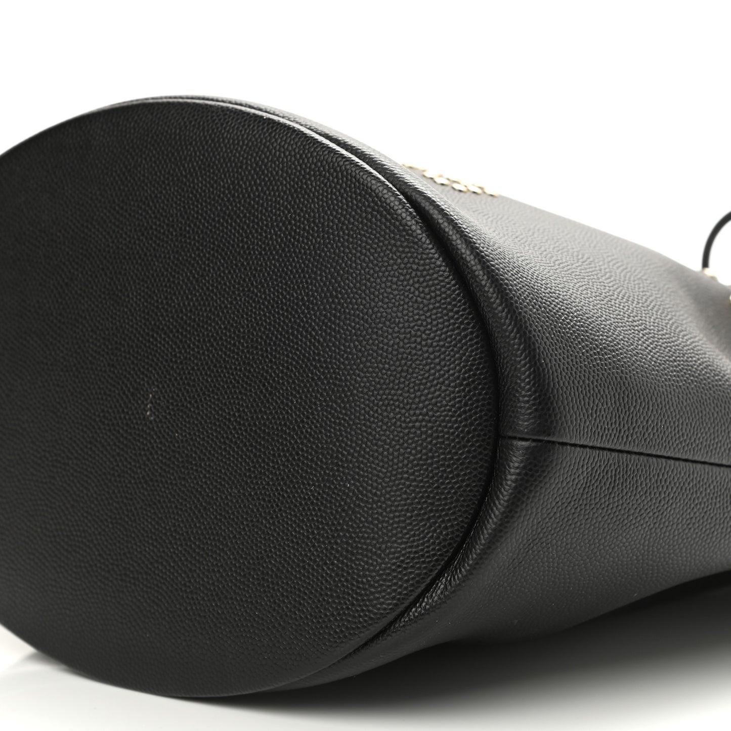 Caviar Deauville Drawstring Bucket Bag Black