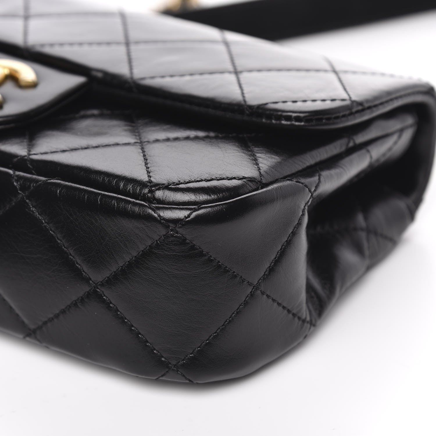 Chanel Calfskin Quilted Small Crystal Pearls Flap Bag Black 9 of 10