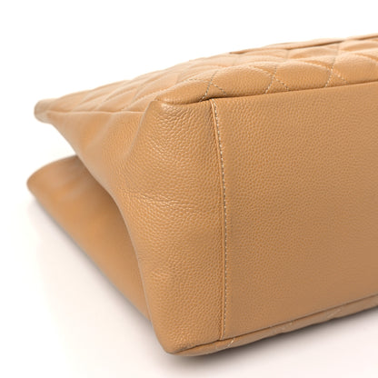 Chanel Caviar Quilted Grand Shopping Tote GST Dark Beige 9 of 14