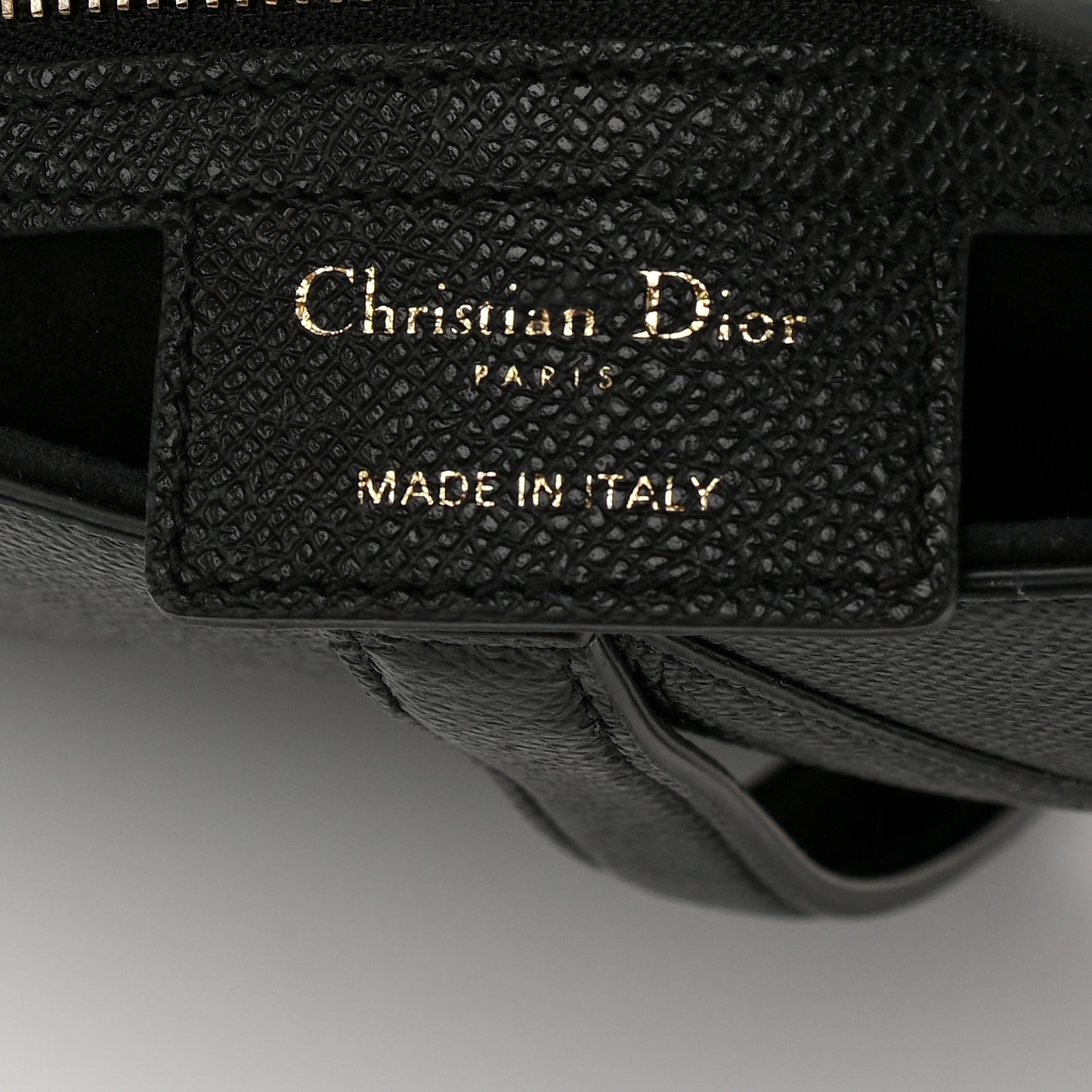 Grained Calfskin Saddle Bag Black