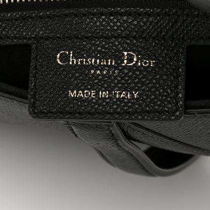 Christian Dior Grained Calfskin Saddle Bag Black 8 of 9