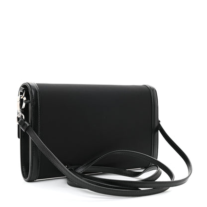 Prada Tessuto Nylon Vitello Wallet on Strap Black 3 of 8
