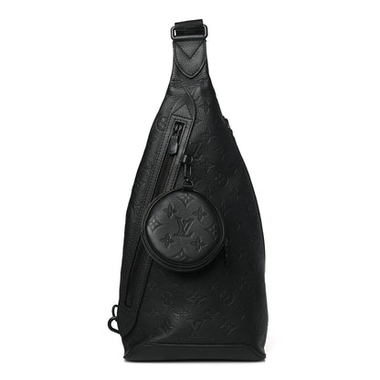 Louis Vuitton Calfskin Shadow Monogram Duo Slingbag Black 1 of 9