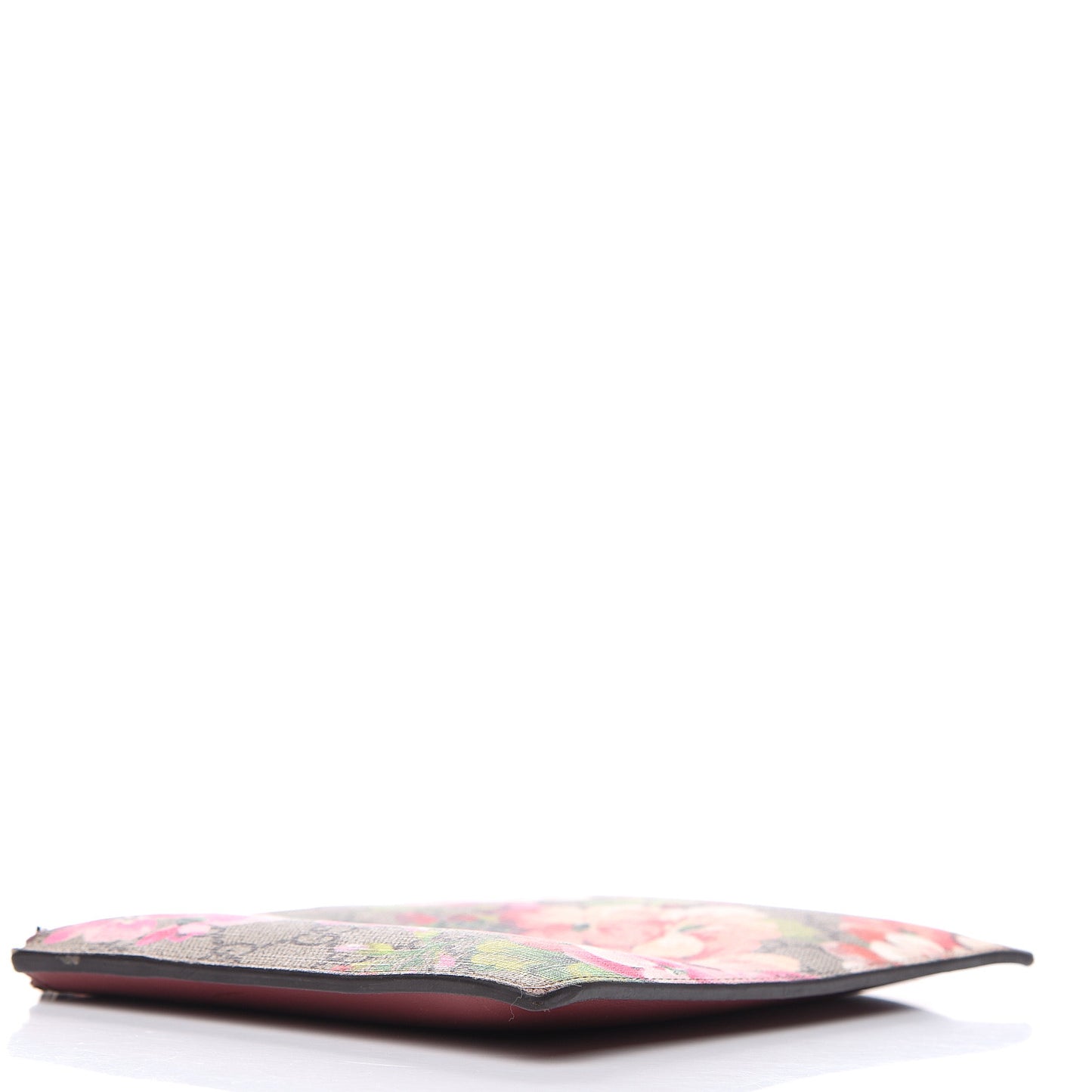 GG Supreme Monogram Blooms Small Zip Pouch Beige Multicolor Dry Rose