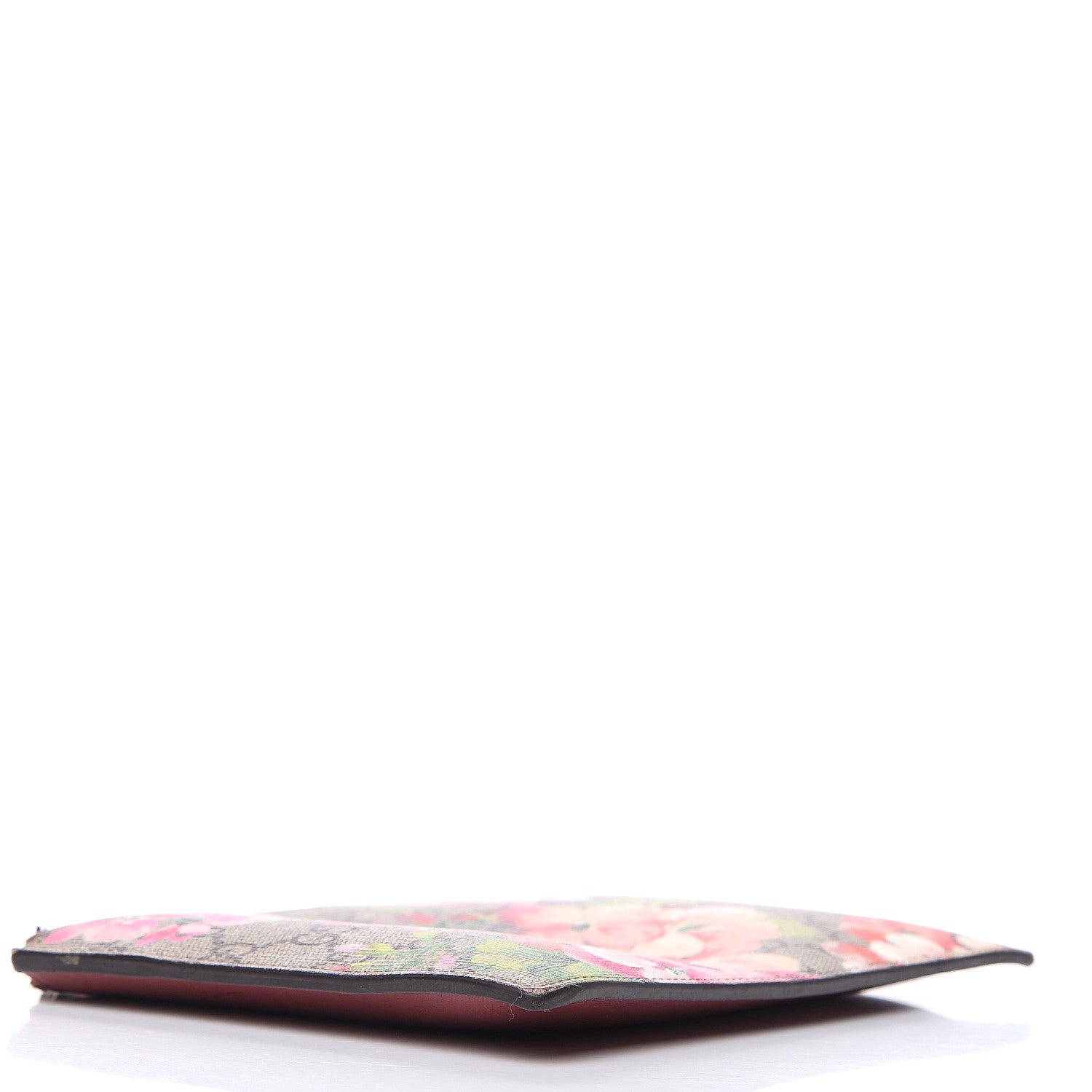 Gucci GG Supreme Monogram Blooms Small Zip Pouch Beige Multicolor Dry Rose 4 of 11