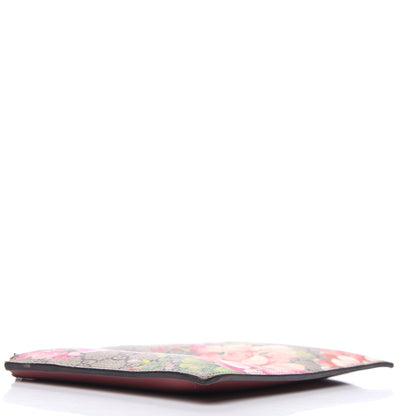 Gucci GG Supreme Monogram Blooms Small Zip Pouch Beige Multicolor Dry Rose 4 of 11