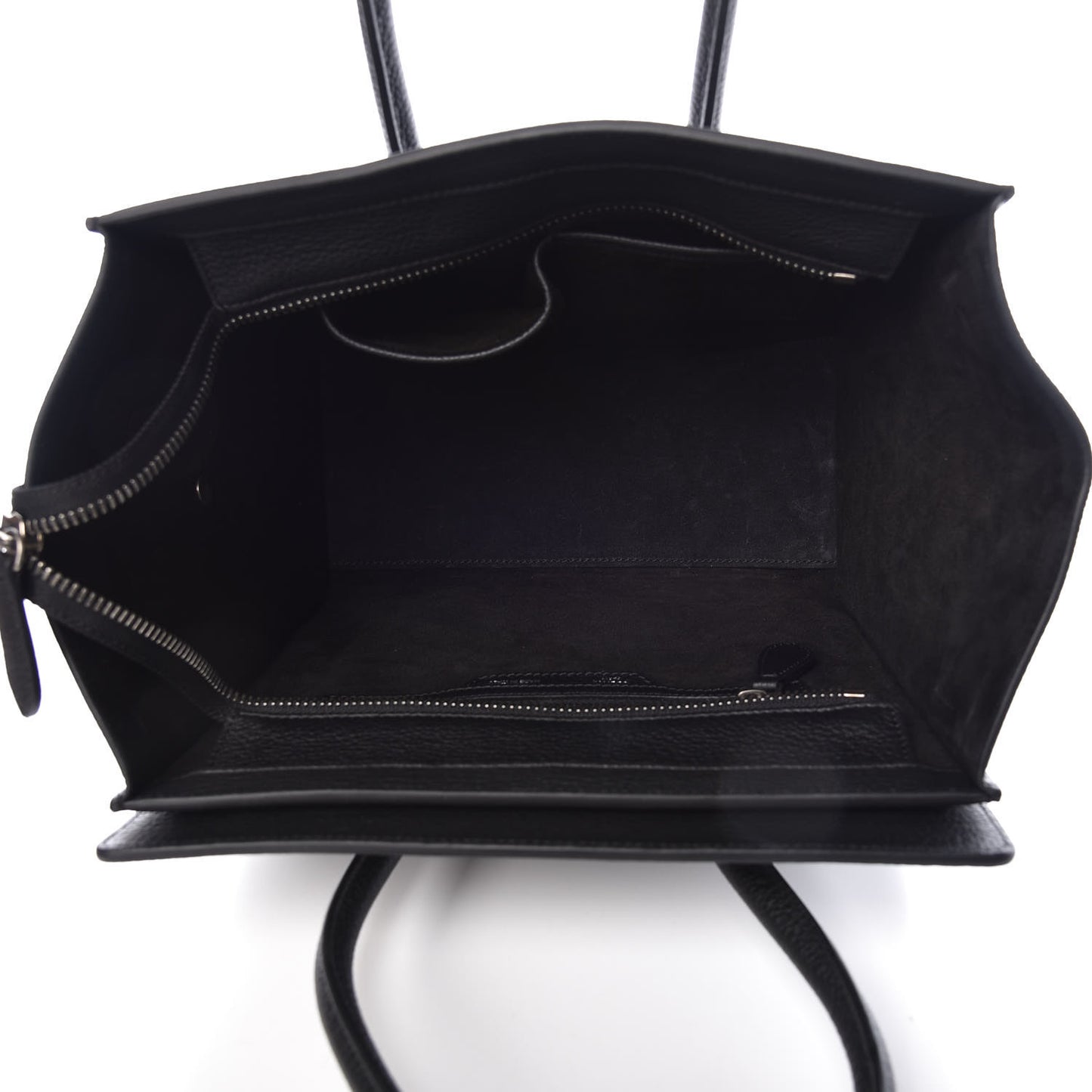 Drummed Calfskin Micro Luggage Black