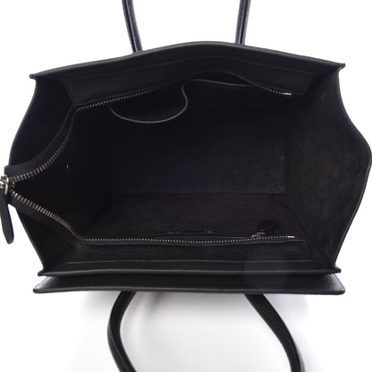 Celine Drummed Calfskin Micro Luggage Black 5 of 9