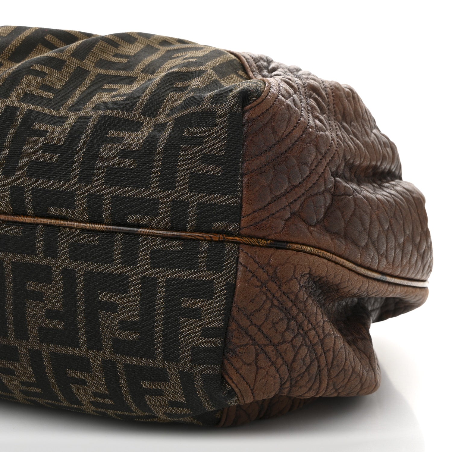 Fendi Zucca Nappa Nuvolata Vitello Tortuga Spy Tobacco Moro