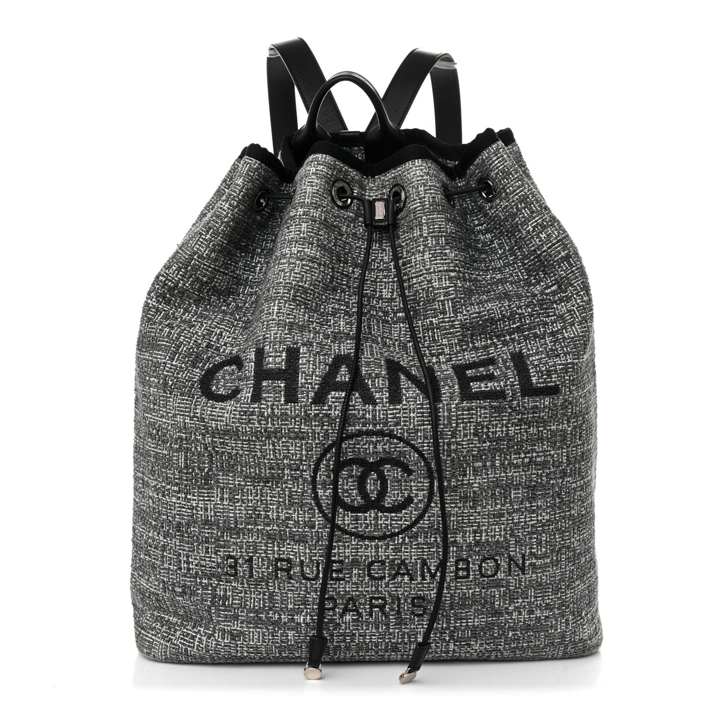 Canvas Large Deauville Backpack Charcoal