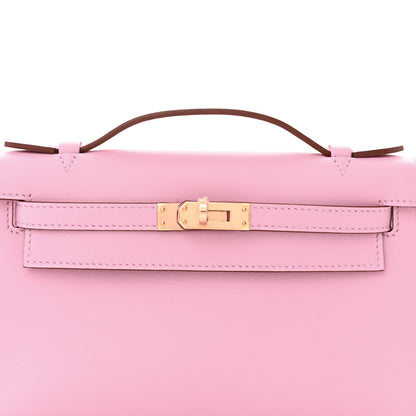Hermes Swift Kelly Pochette Clutch Mauve Sylvestre 7 of 10