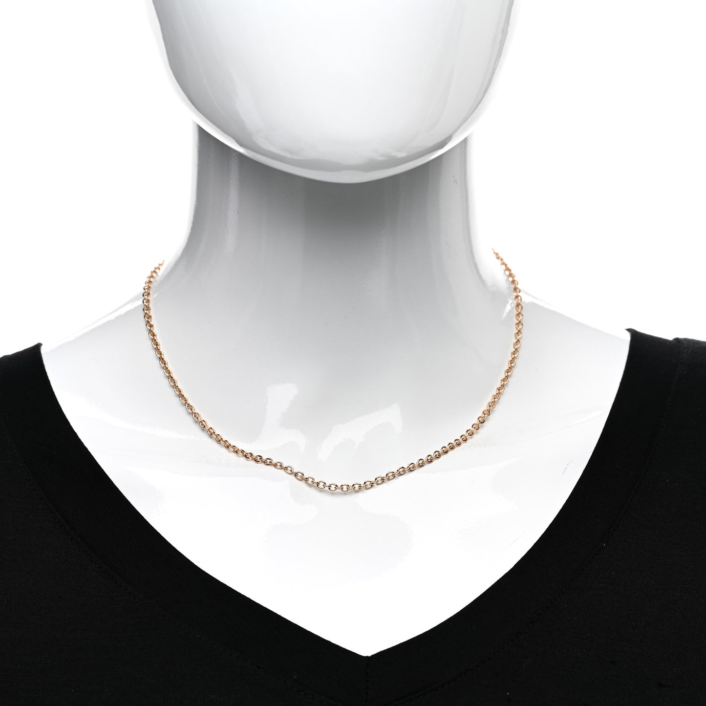 18K Rose Gold Chain Necklace 16.5"