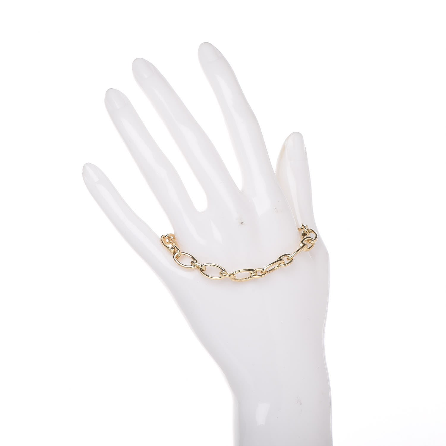 Tiffany 18K Yellow Gold Clasping Oval Link Bracelet 2 of 6