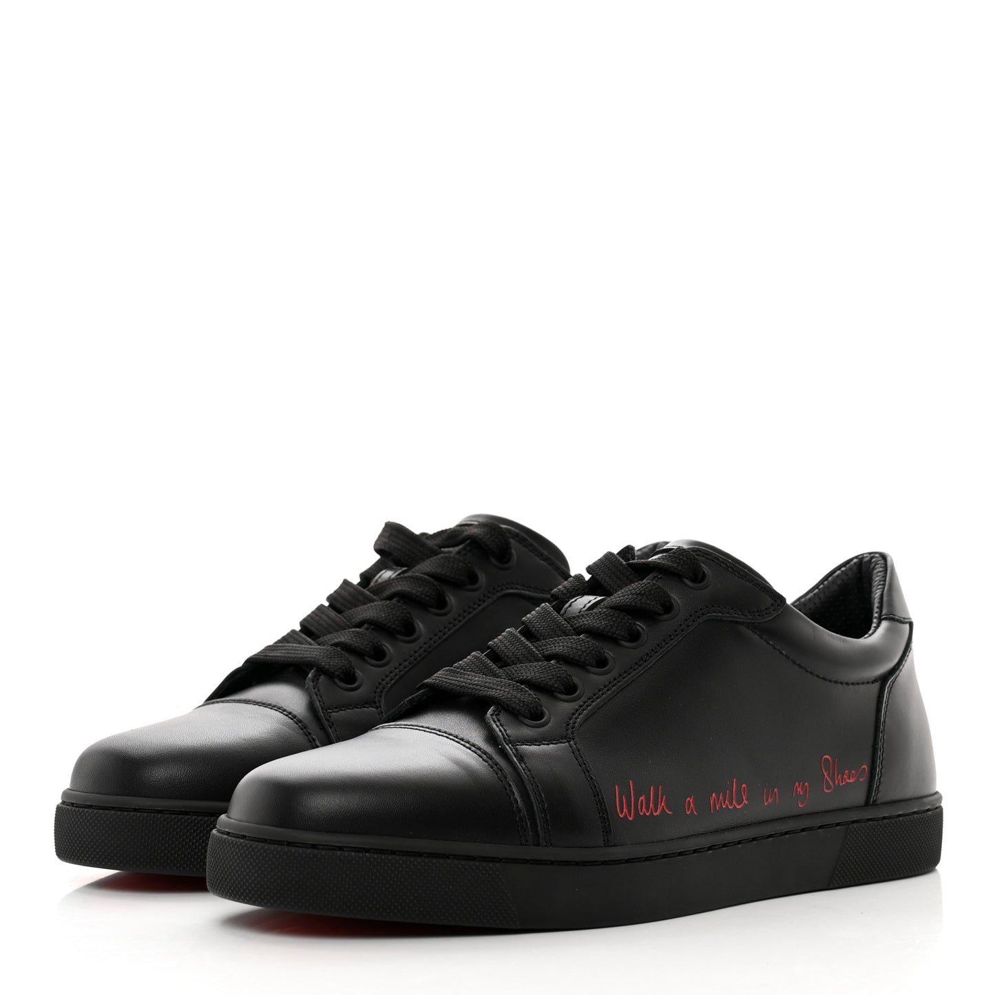 Calfskin Vieira Walk Flat Sneakers 38 Black