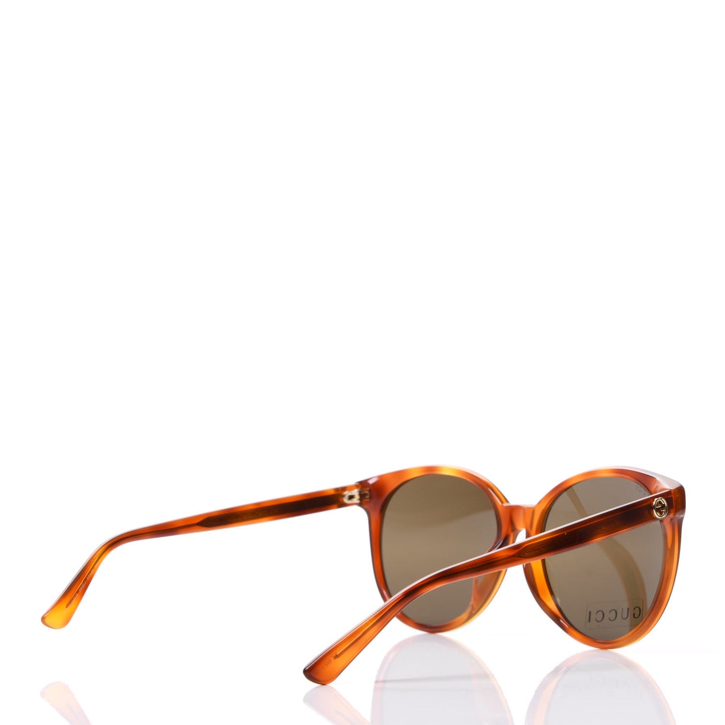 Acetate Round GG3833/FS Sunglasses Brown Mustard
