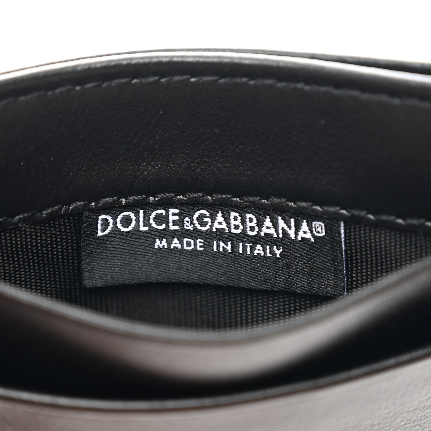 Dolce & Gabbana Calfskin Embellished Logo Card Holder Black 6 of 7