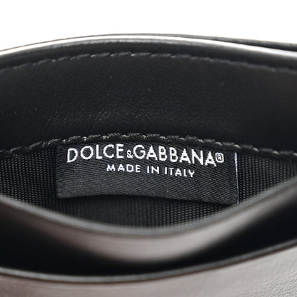 Dolce & Gabbana Calfskin Embellished Logo Card Holder Black 6 of 7