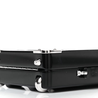 Chanel Plexiglass Metallic Lambskin Evening In The Air Mini Trolley Minaudiere Clutch Black Silver 9 of 9