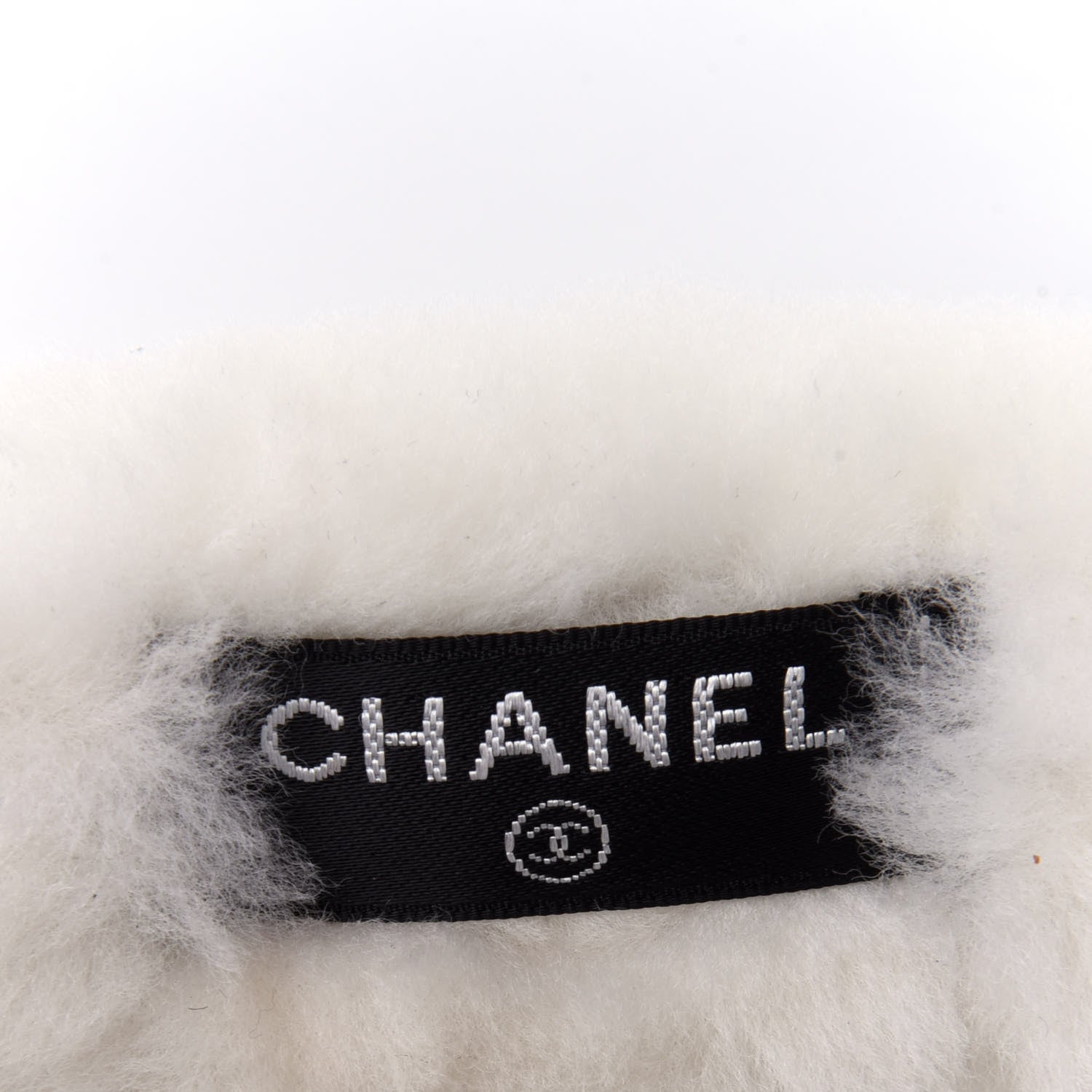 Chanel Shearling CC Ear Muffs White Black 4 of 4