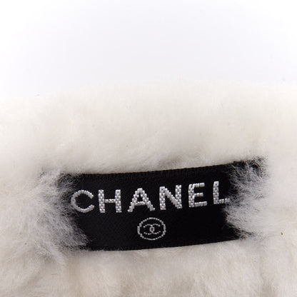 Chanel Shearling CC Ear Muffs White Black 4 of 4