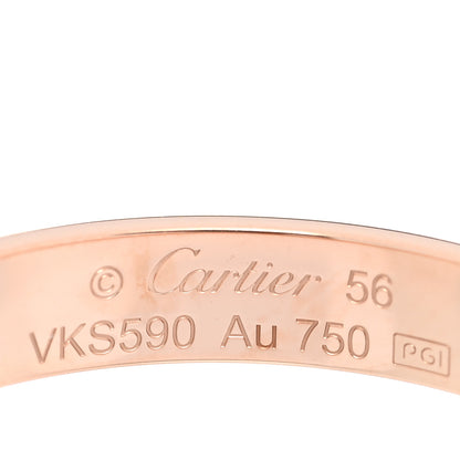 Cartier 18K Pink Gold 3.5mm LOVE Wedding Band Ring 56 7.75 4 of 5