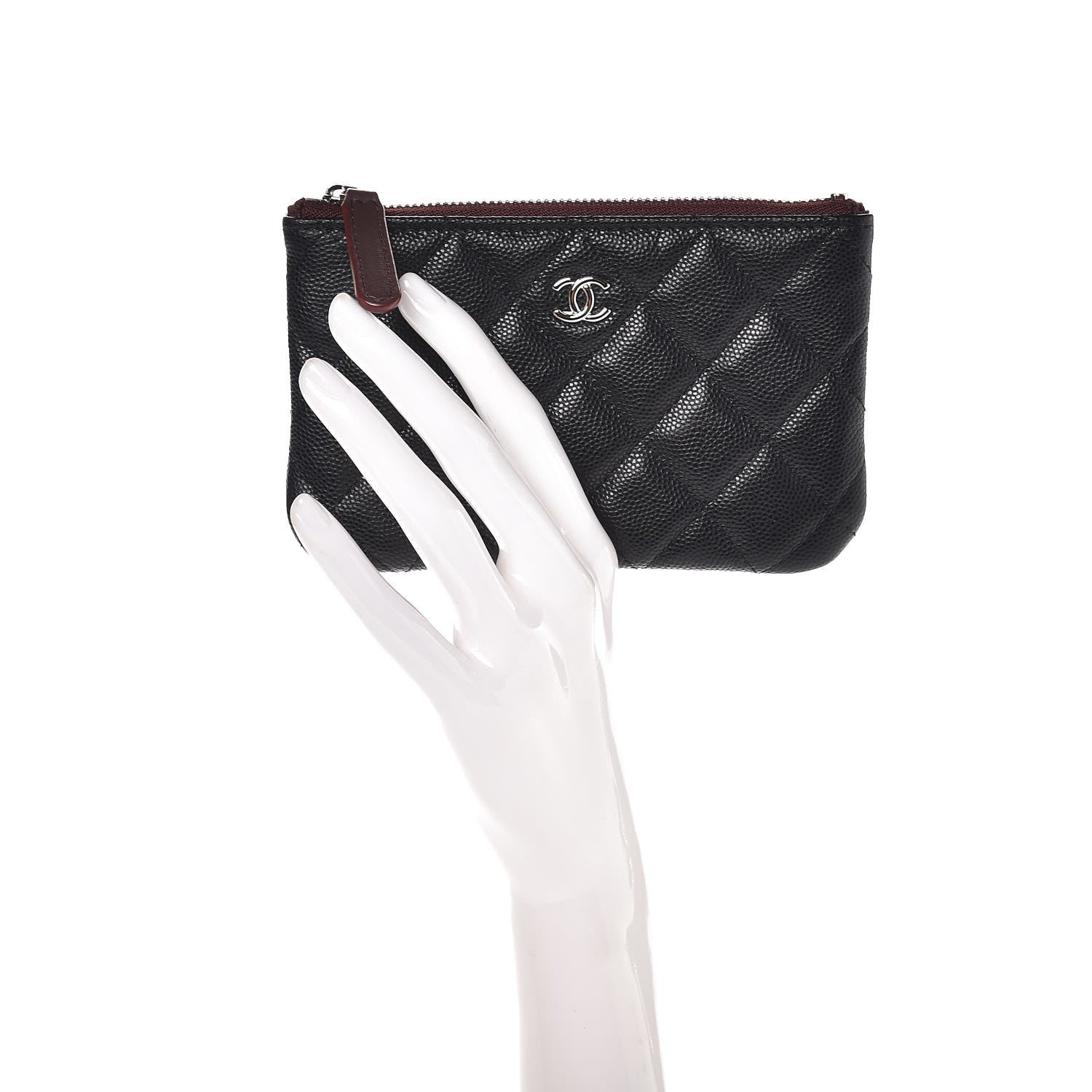 Chanel Caviar Quilted Small Cosmetic Case Black 2 of 8