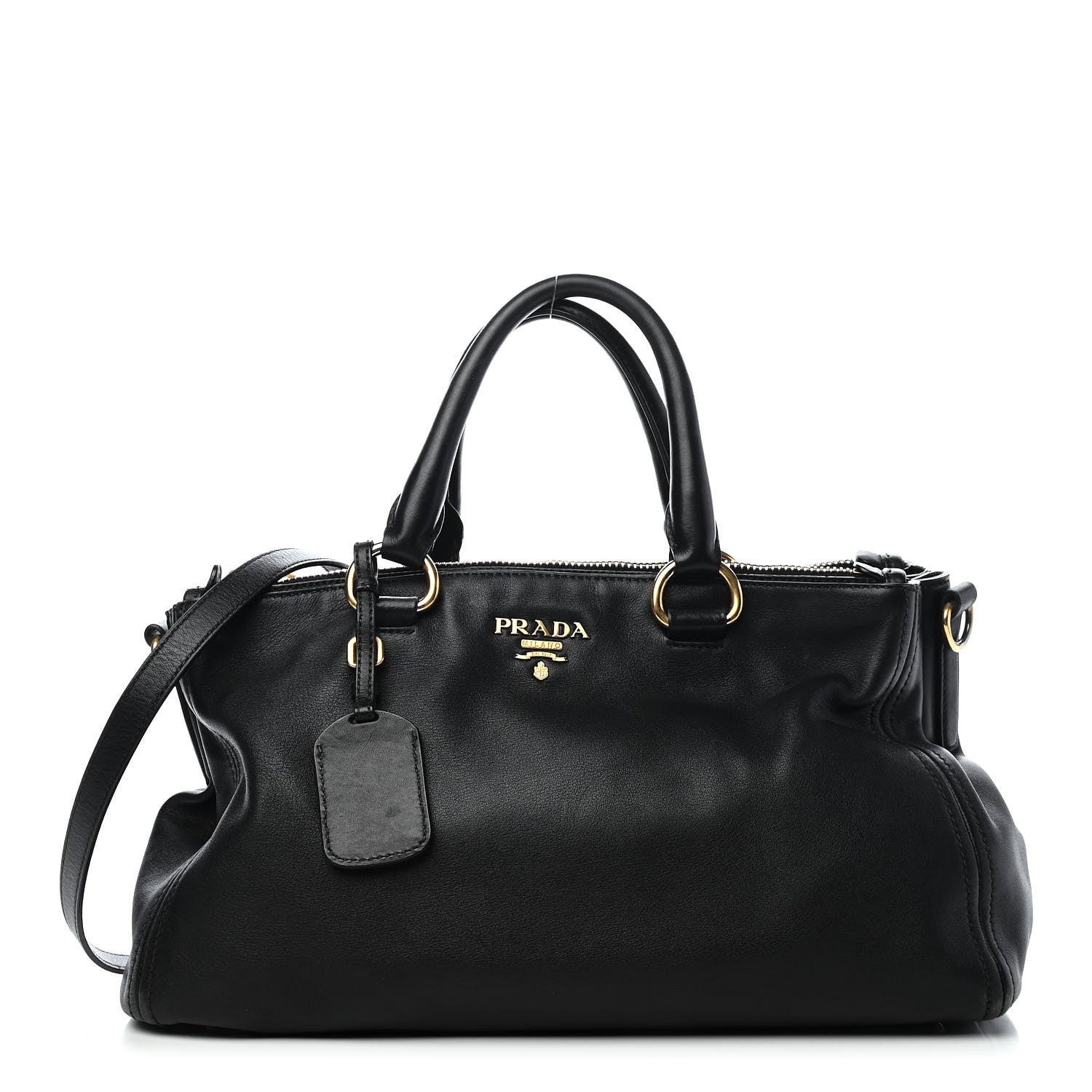 Prada Soft Calfskin Tote Black 1 of 10