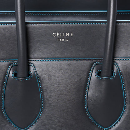 Celine Satin Debossed Calfskin Micro Luggage Anthracite 6 of 8