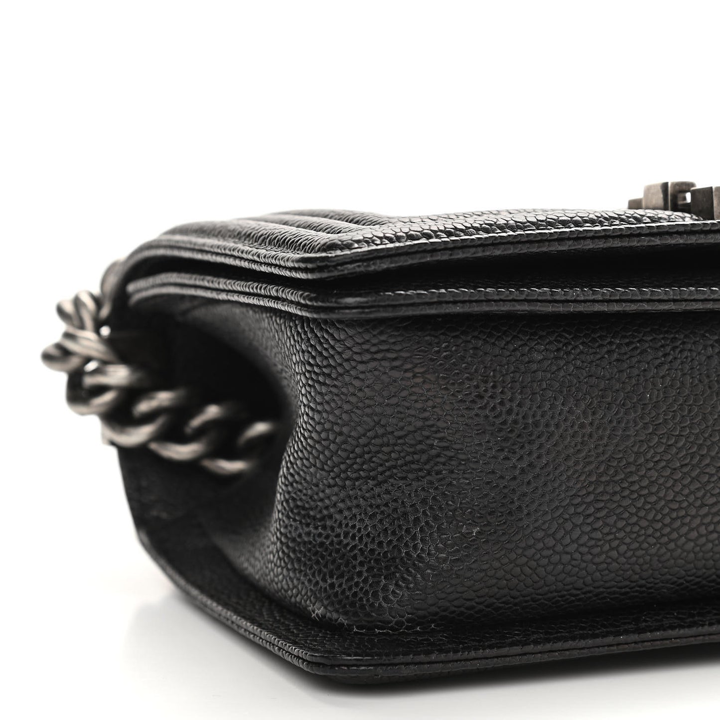 Caviar Quilted Small Boy Flap Black