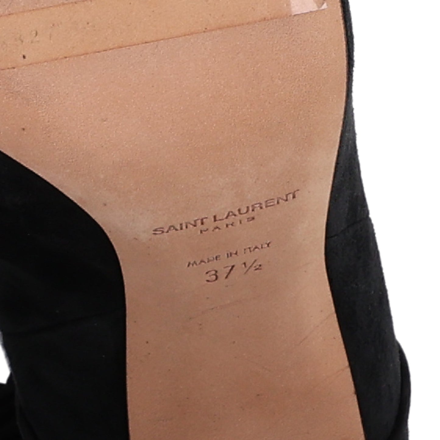 Calfskin Suede Tanger Tassel Boot 37.5 Black